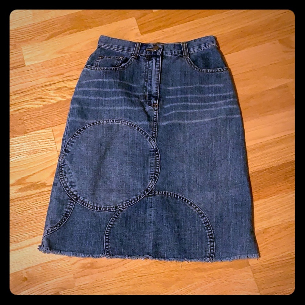 📍FIRM📍VTG Jean skirt Patched MUST BUNDLE